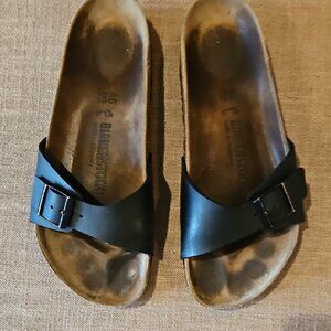 Birkenstock Black Madrid Slip-On Sandals